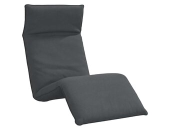 vidaXL Ligstoel inklapbaar 175x54x8,5 cm Oxford stof antracietkleurig