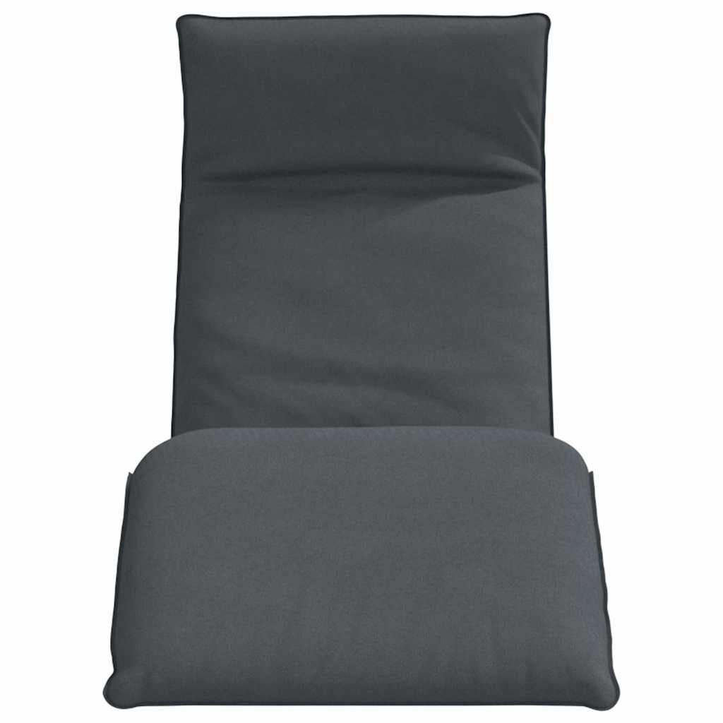 vidaXL Ligstoel inklapbaar 175x54x8,5 cm Oxford stof antracietkleurig
