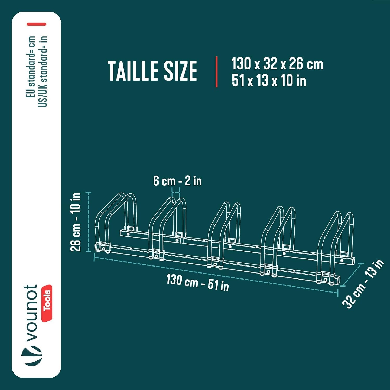 vounot Ratelier 5 fietsen zwart