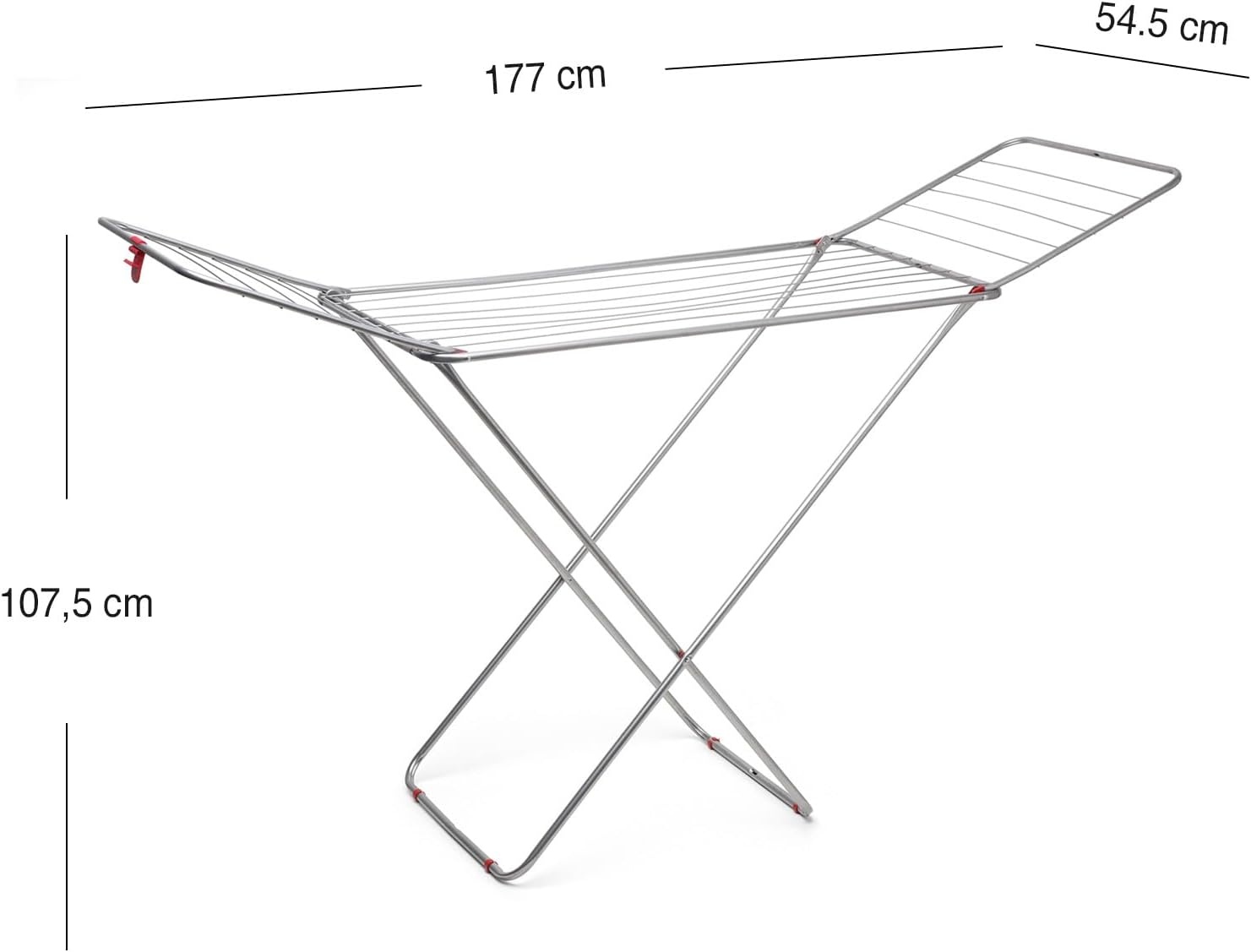 Rayen Droogrek met zijvleugels - 19 meter drooglengte - Opvouwbaar - Groen
