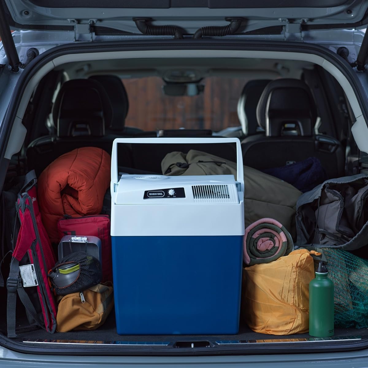MOBICOOL ME27 elektrische koelbox 26L – 12V en 230V – Draagbare camping koelbox voor auto, vrachtwagen en outdoor gebruik – Betrouwbare koelprestaties onderweg – Blauw