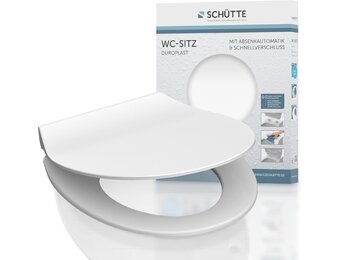 Schütte Slimline Toiletbril met Soft-close en Quick-release - Wit - 45 x 37 cm