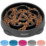 Mateeylife Anti-slok Hondenkom | Slow Feeder | Medium/Groot Hond | Groot | Zwart | 1st