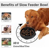 Mateeylife Anti-slok Hondenkom | Slow Feeder | Medium/Groot Hond | Groot | Zwart | 1st
