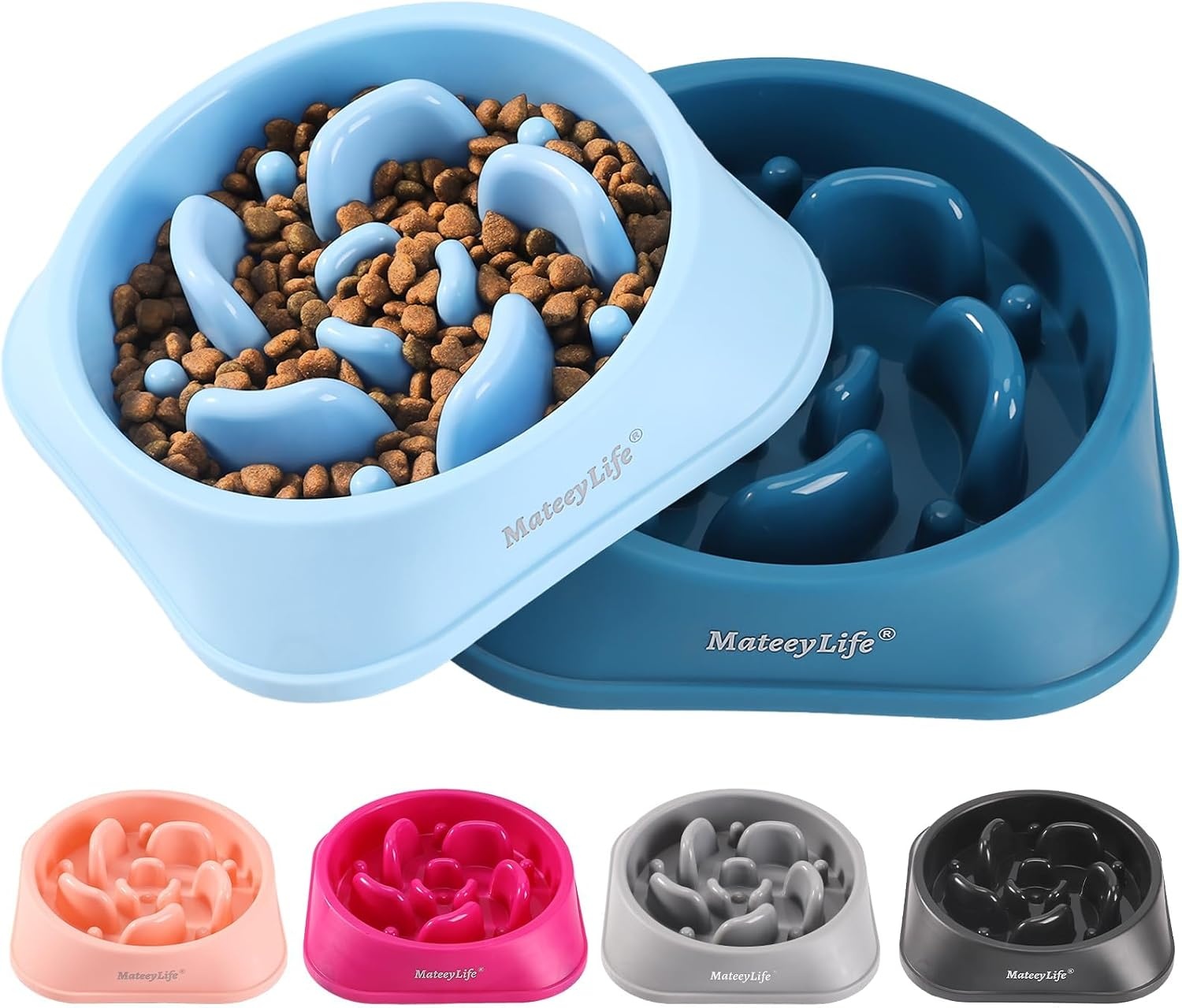 Mateeylife Anti-slok Hondenkom | Slow Feeder | Medium/Groot Hond | Groot | Zwart | 1st