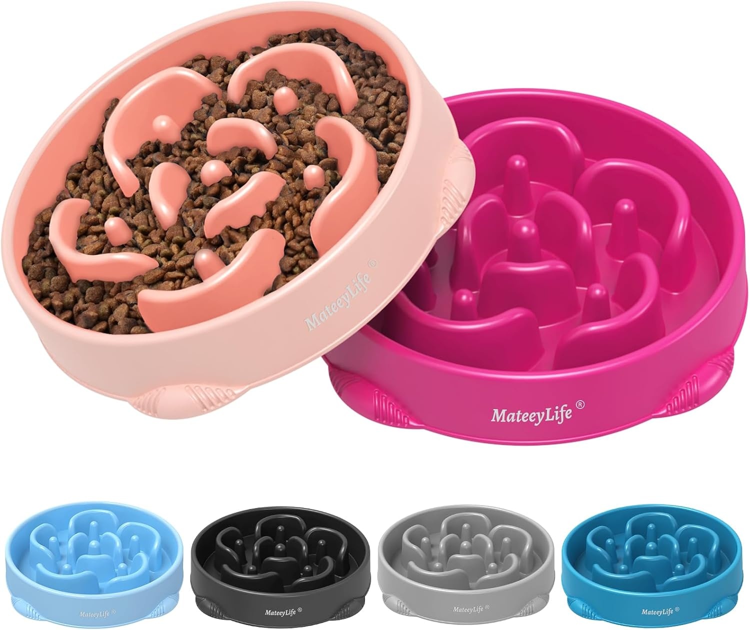 Mateeylife Anti-slok Hondenkom | Slow Feeder | Medium/Groot Hond | Groot | Zwart | 1st