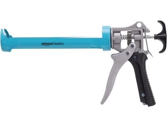 Amazon Basics Kitspuit voor 310 ml patronen, blauw/grijs, 12:1 overbrengingsverhouding