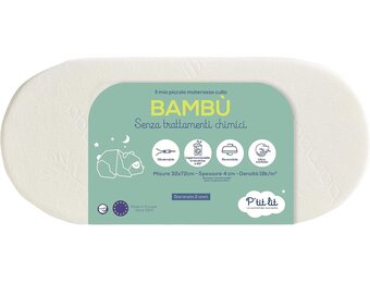 P'tit Lit Bamboe Wiegras - 72x32 cm - Ivoor - Omkeerbaar en Afneembare hoes