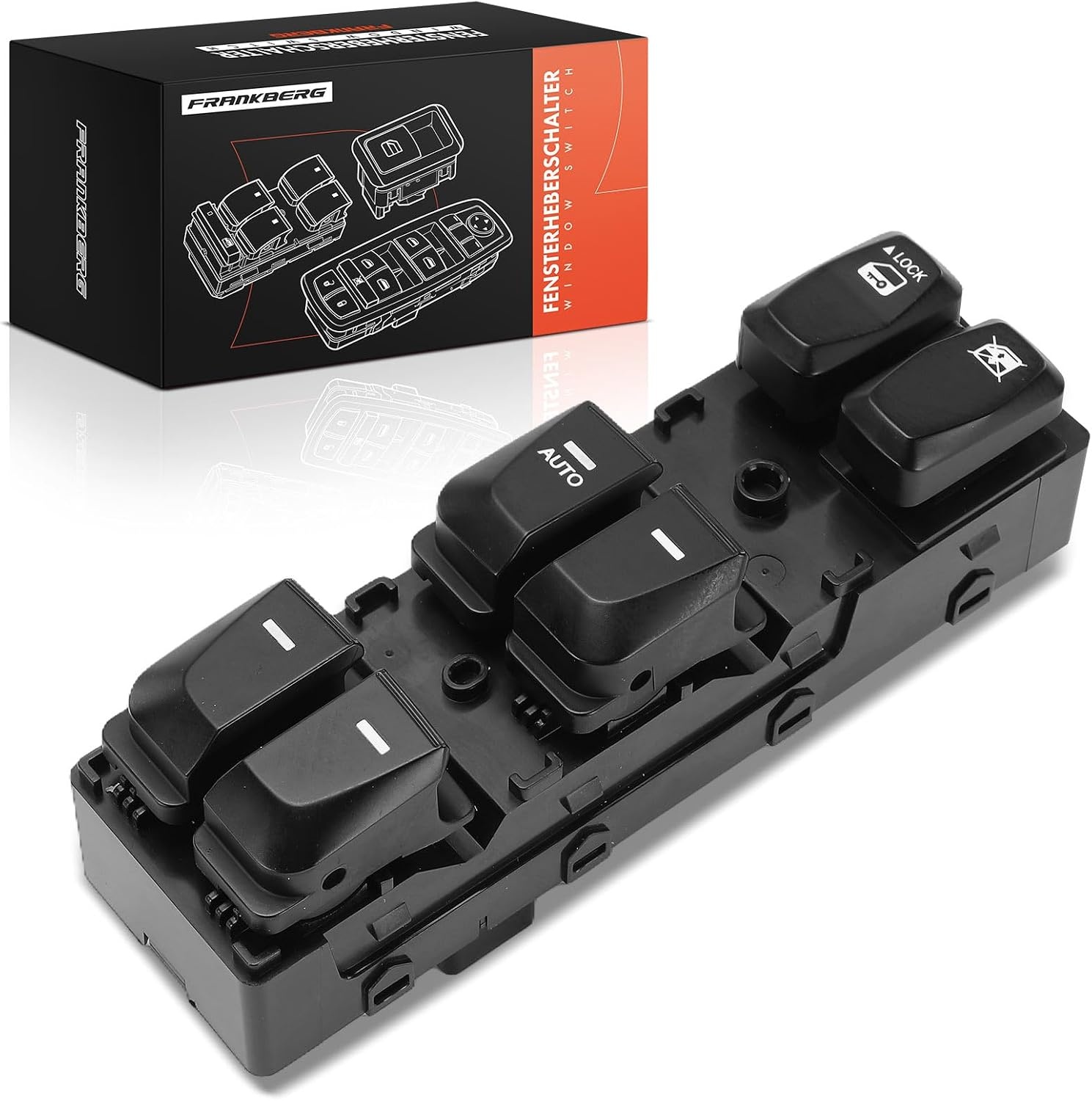 Frankberg Elektrische Raamschakelaar - Voorkant Links - Zwart - Compatibel met Hyundai iX35 2009-2015