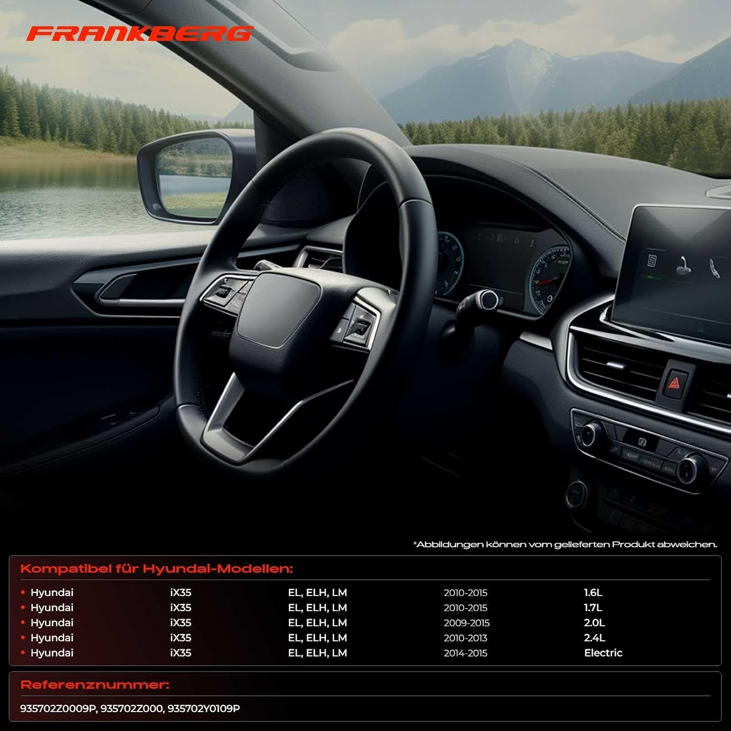 Frankberg Elektrische Raamschakelaar - Voorkant Links - Zwart - Compatibel met Hyundai iX35 2009-2015
