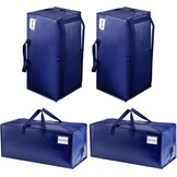 VENO 4-pack verhuiszakken Heavy-Duty extra groot met rugzakriemen, benodigdheden voor verhuizing, sterke handgrepen en ritssluitingen, kledingopslag, verpakking, waszakken, herbruikbaar en duurzaam