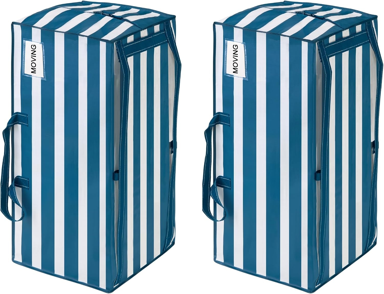 VENO 4-pack verhuiszakken Heavy-Duty extra groot met rugzakriemen, benodigdheden voor verhuizing, sterke handgrepen en ritssluitingen, kledingopslag, verpakking, waszakken, herbruikbaar en duurzaam