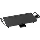 Bestron ektrische Grillplaat, Teppanyaki Tafelgrill met antiaanbaklaag, 1000W, zwart - Maat S