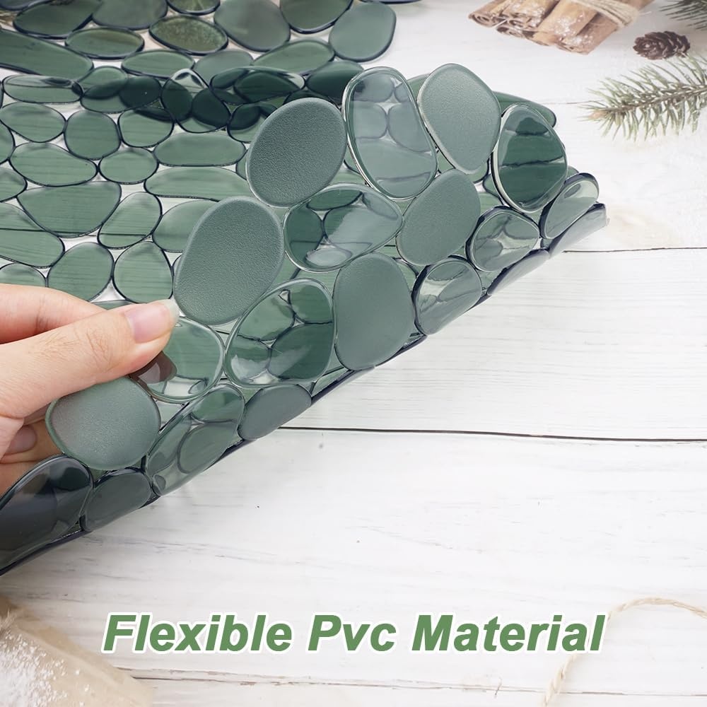 Set van 2 Spoelbakmatten - Pebble Design - Groen - 30 x 40 cm