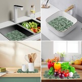 Set van 2 Spoelbakmatten - Pebble Design - Groen - 30 x 40 cm