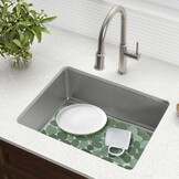 Set van 2 Spoelbakmatten - Pebble Design - Groen - 30 x 40 cm