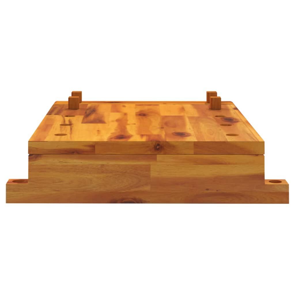 vidaXL Tafelwerkbank met bankschroef 52x44x9,5 cm massief acaciahout