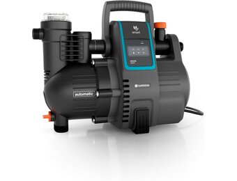Gardena smart Pressure Pump: waterautomaat bestuurbaar via app/tablet, toevoercapaciteit 5000 l/u, onderhoudsvrij, geïntegreerd voorfilter, max. aanzuighoogte 8 m, droogloopzekering (19080-20).
