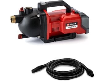 Einhell Accu-Tuinpomp AQUINNA 36/30 Set - Rood/Zwart - Inclusief 4 meter zuigslang