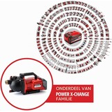 Einhell Accu-Tuinpomp AQUINNA 36/30 Set - Rood/Zwart - Inclusief 4 meter zuigslang