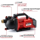 Einhell Accu-Tuinpomp AQUINNA 36/30 Set - Rood/Zwart - Inclusief 4 meter zuigslang