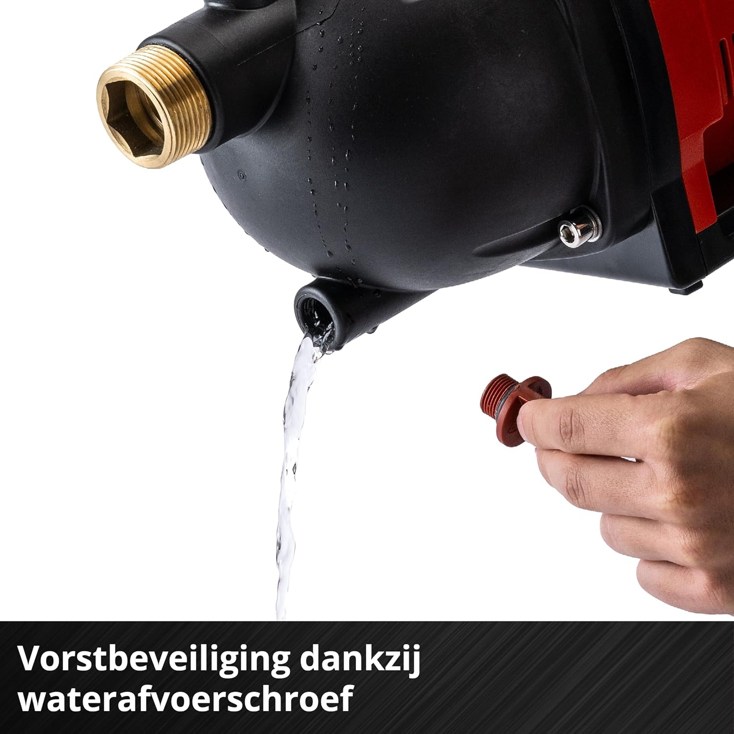Einhell Accu-Tuinpomp AQUINNA 36/30 Set - Rood/Zwart - Inclusief 4 meter zuigslang