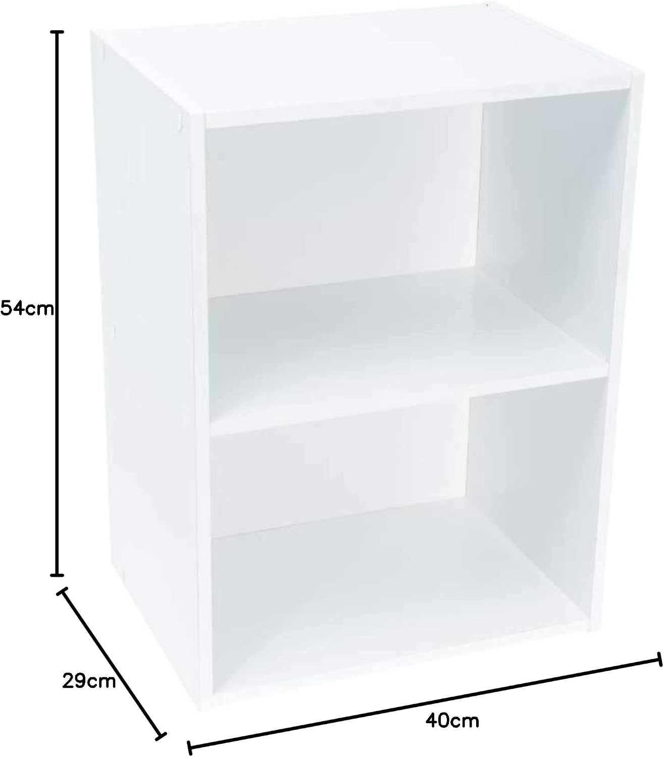 WerkaPro 9669 – opbergkast – 54 x 40 x 29 cm – wit – 2 holletjes – levering in een set