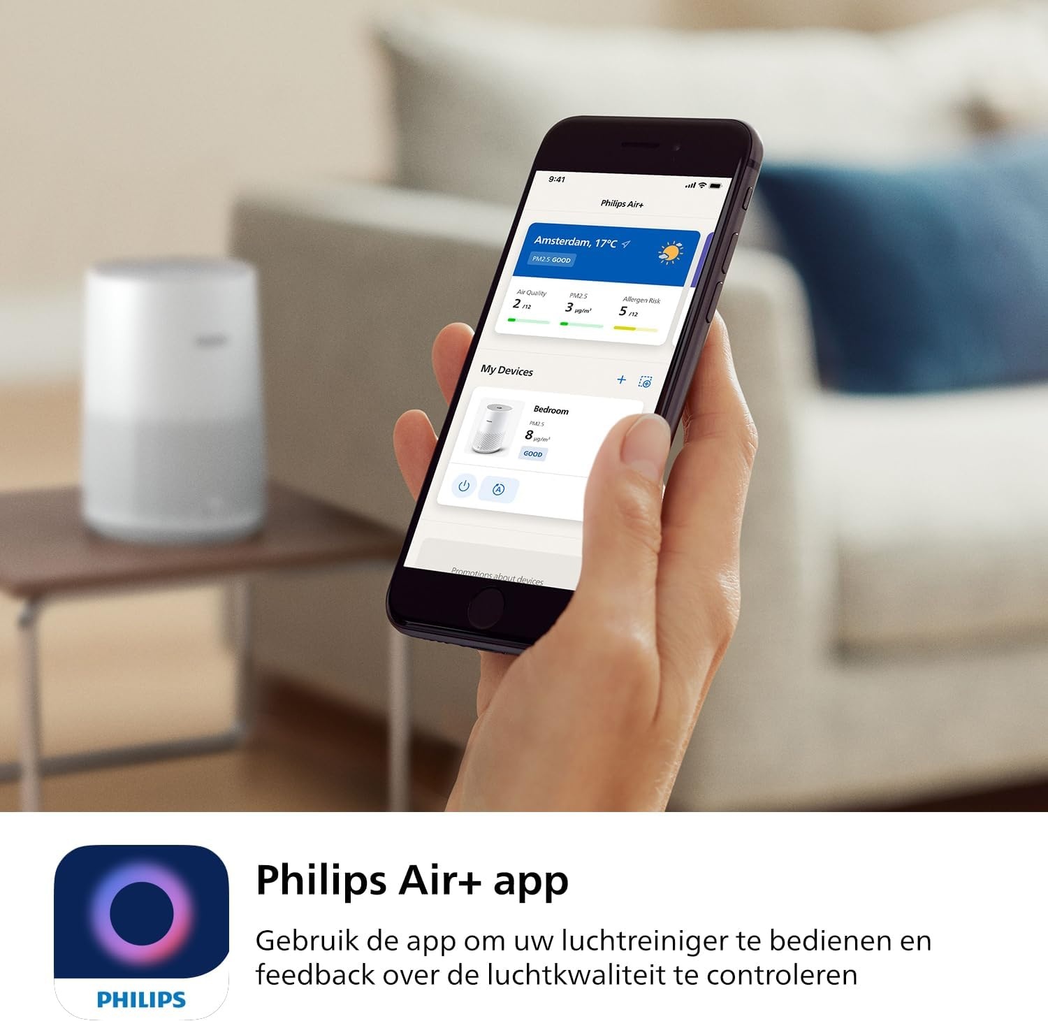 Philips Air Purifier 600 Series Luchtzuiveraar - Tot 44m2 - Wit/Beige
