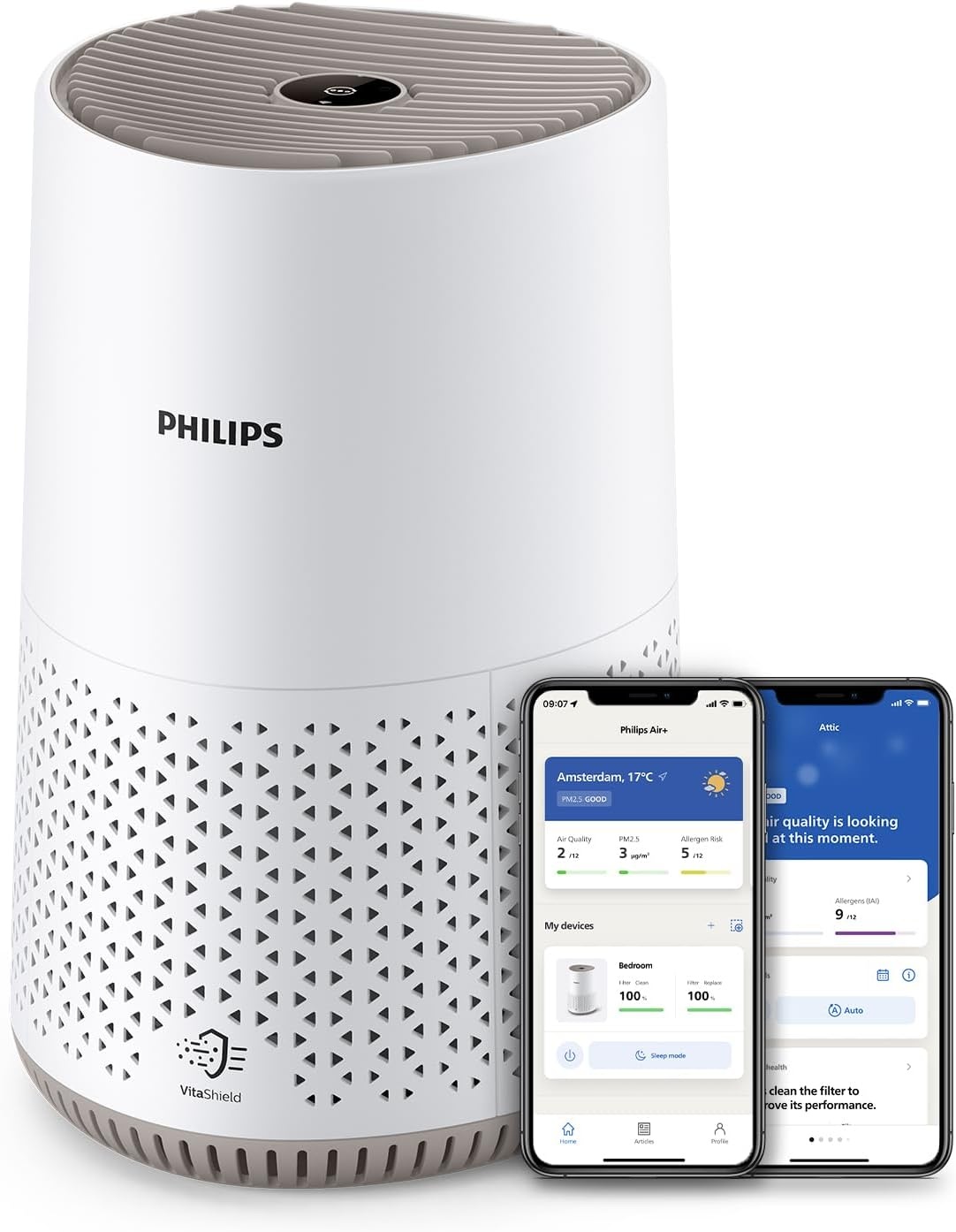 Philips Air Purifier 600 Series Luchtzuiveraar - Tot 44m2 - Wit/Beige