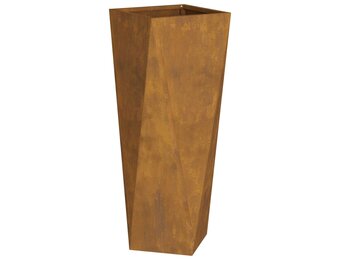 vidaXL Plantenbak 2 st Roestig 30 x 30 x 75 cm weervast staal