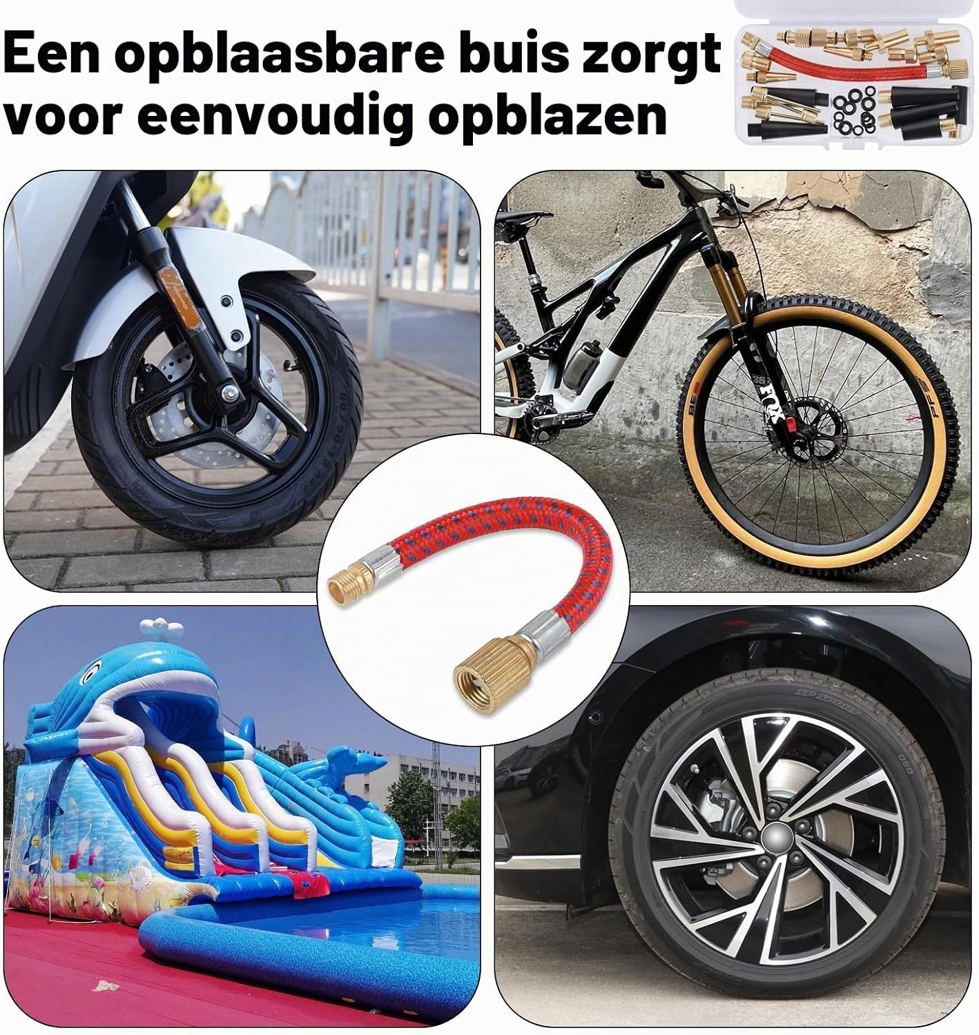 Hejo Fietsventiel Adapterset 33-delig - Messing - Universeel - Goud