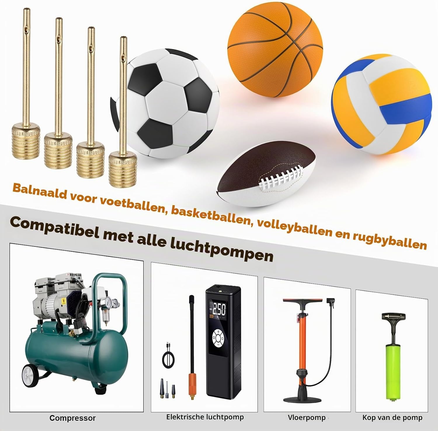 Hejo Fietsventiel Adapterset 33-delig - Messing - Universeel - Goud