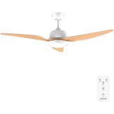Cecotec Plafondventilator met Licht EnergySilence Aero 5250 WhiteWood. 62W, Diameter 48 inch, 3 Snelheden, Timer en Winter/Zomer Modus