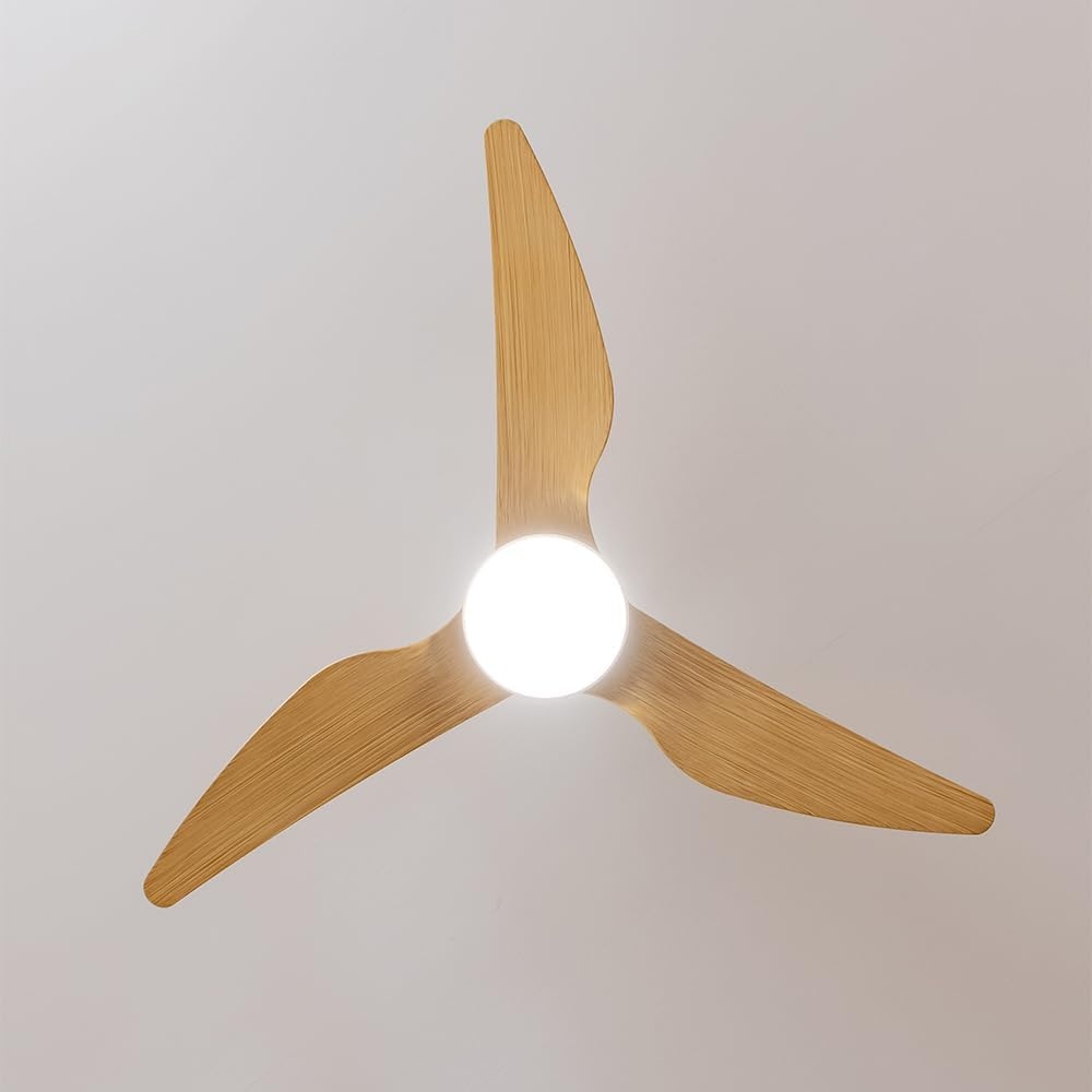 Cecotec Plafondventilator met Licht EnergySilence Aero 5250 WhiteWood. 62W, Diameter 48 inch, 3 Snelheden, Timer en Winter/Zomer Modus