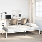 vidaXL Bedframe zonder matras opvouwbaar 75x190 cm staal wit