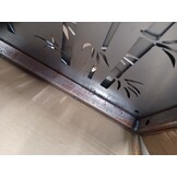 vidaXL Poort 85x75 cm bamboe-ontwerp cortenstaal
