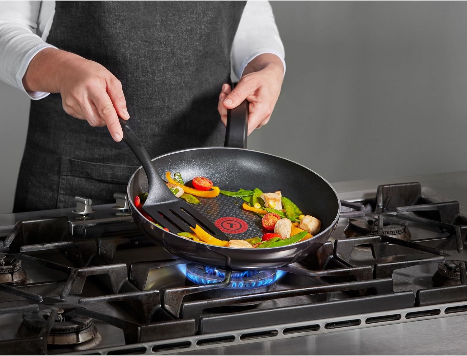 Tefal Resist braadpan 32 cm veilige titanium anti-aanbaklaag thermosignaal