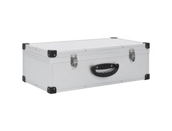 vidaXL Cd-koffer voor 80 cd's aluminium ABS zilverkleurig