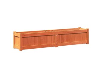 vidaXL Plantenbak 150x31x31 cm massief grenenhout wasbruin