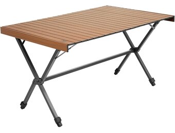 TIMBER RIDGE XXL Campingtafel inklapbaar 125 x 80 cm - Bruin