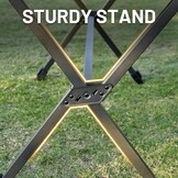 TIMBER RIDGE XXL Campingtafel inklapbaar 125 x 80 cm - Bruin