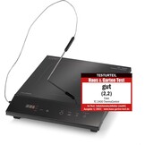 CASO TC2400 Thermo Control enkele inductiekookplaat met thermometer voor nauwkeurig braden en koken, perfect voor SousVide, temperatuurbereik 60-240 °C, timer, 2400 watt