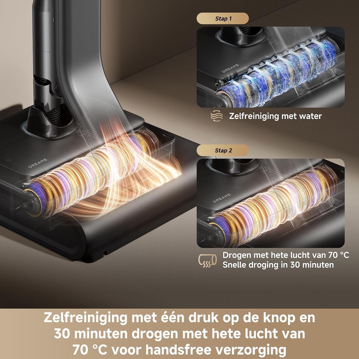 DREAME Z30 Pro Aqua-A Snoerloze Stofzuiger, nat & droog, 28 000 Pa/310AW