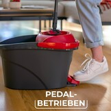 Vileda Ultramax Turbo Complete Set - Vlakmop met Emmer - Wit/Rood
