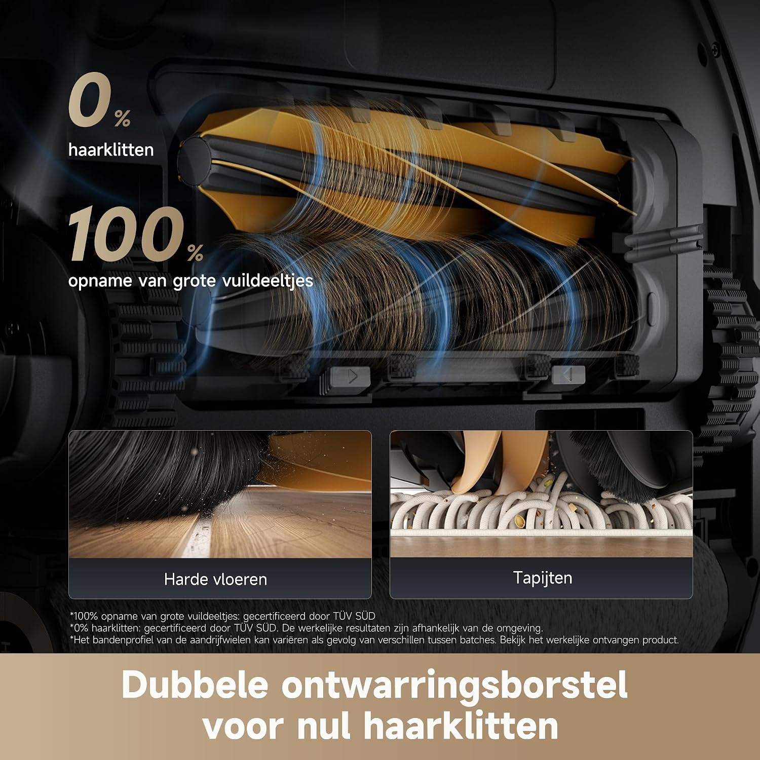 DREAME Aqua10 Roller robotstofzuiger met AquaRoll dweil, 30.000 Pa