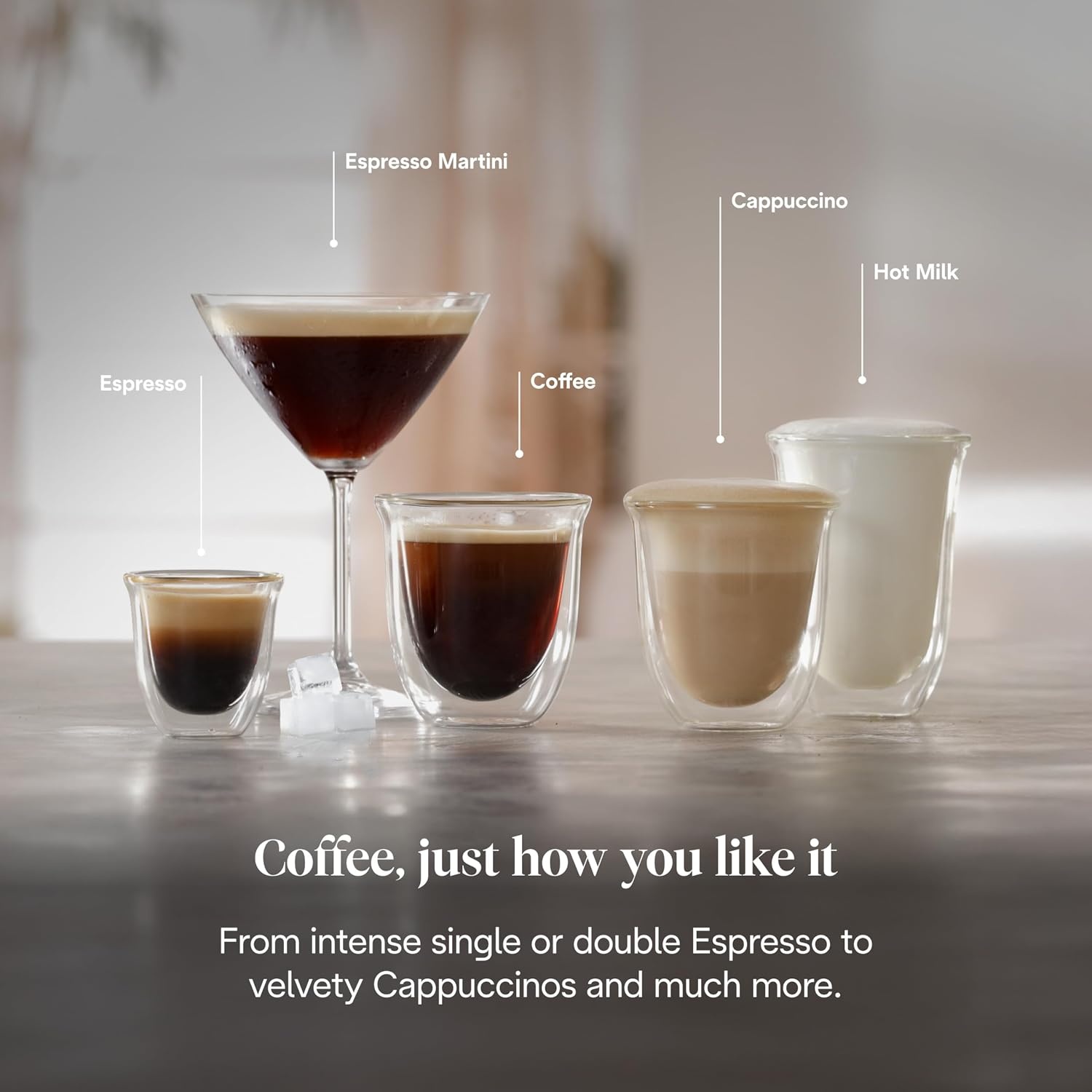 De'Longhi Linea Classic EM450.M My LatteArt Handmatig koffiezetapparaat met stoomsproeier, zonder E.S.E-filter, manometer, dubbelwandig filter, 15 bar, kopjes tot 13 cm, staal