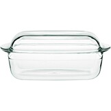 Gerlach 1760 Ovenschaal met Deksel - 4.5 Liter - Rechthoekig 27 x 18 cm - Hittebestendig Glas - Transparant