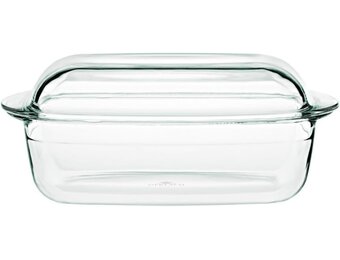 Gerlach 1760 Ovenschaal met Deksel - 4.5 Liter - Rechthoekig 27 x 18 cm - Hittebestendig Glas - Transparant