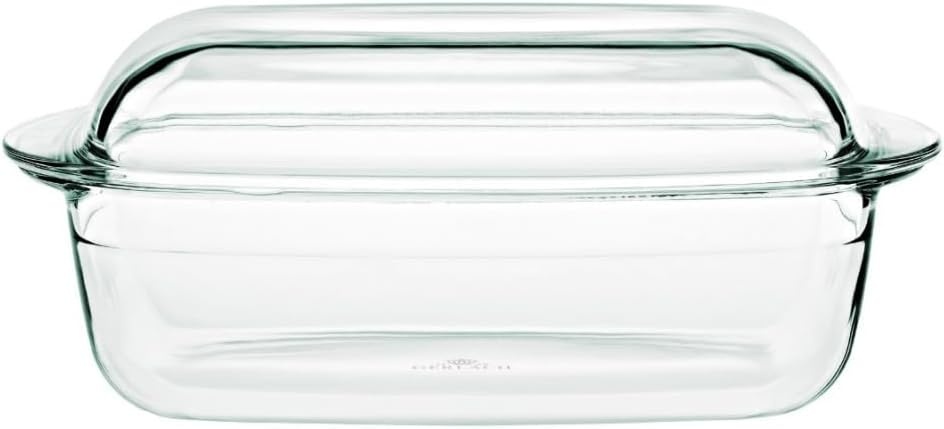 Gerlach 1760 Ovenschaal met Deksel - 4.5 Liter - Rechthoekig 27 x 18 cm - Hittebestendig Glas - Transparant
