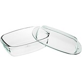 Gerlach 1760 Ovenschaal met Deksel - 4.5 Liter - Rechthoekig 27 x 18 cm - Hittebestendig Glas - Transparant